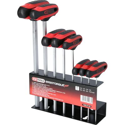 KS Tools 158.8130 Hex Key Set - 8pc T-handle, Chrome-Vanadium Steel KS Tools 158.8130 Hex Key Set - 8pc T-handle, Chrome-Vanadium Steel