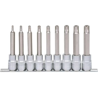 KS Tools 911.1630 Zestaw nasadek - Długi, 9 szt., chromowo-vanadowa stal KS Tools 911.1630 Zestaw nasadek - Długi, 9 szt., chromowo-vanadowa stal