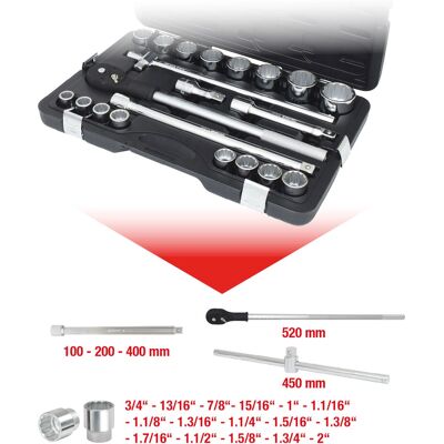KS Tools 911.0751 Juego de Llaves - 21 Piezas - 12 Puntos KS Tools 911.0751 Juego de Llaves - 21 Piezas - 12 Puntos
