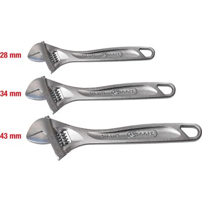 KS Tools 577.0399 Adjustable Wrench Set - Max 43mm KS Tools 577.0399 Adjustable Wrench Set - Max 43mm