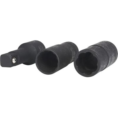 Zestaw nasadek udarowych KS Tools 913.1280 - 3 sztuki, 17-19 mm, Stal chromo-molibdenowa Zestaw nasadek udarowych KS Tools 913.1280 - 3 sztuki, 17-19 mm, Stal chromo-molibdenowa