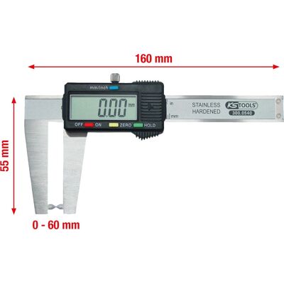 KS Tools 300.0540 Digital Brake Disk Calliper - 0-60 mm KS Tools 300.0540 Digital Brake Disk Calliper - 0-60 mm