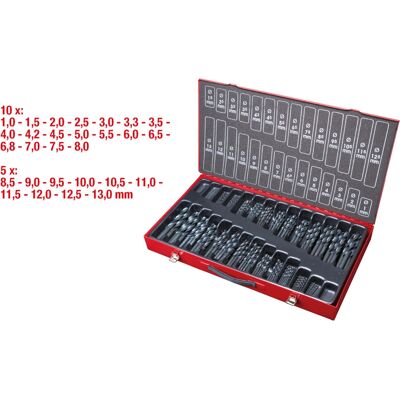 KS Tools 330.1650 Bohrer - 230-tlg. Hochleistungsstahl-Set für Metall, Kunststoff, Holz KS Tools 330.1650 Bohrer - 230-tlg. Hochleistungsstahl-Set für Metall, Kunststoff, Holz