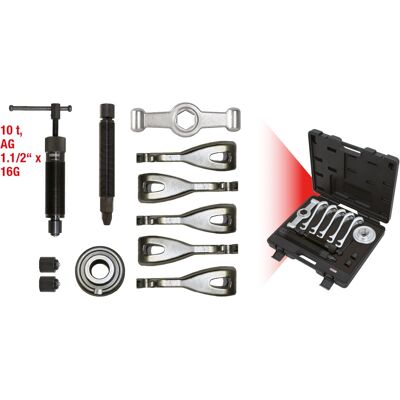 KS Tools 700.1400 Keilriemenabzieher - universelles hydraulisches Abzieher-Set KS Tools 700.1400 Keilriemenabzieher - universelles hydraulisches Abzieher-Set