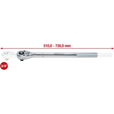 Llave de carraca reversible KS Tools 911.3490 de cromo-vanadio Llave de carraca reversible KS Tools 911.3490 de cromo-vanadio