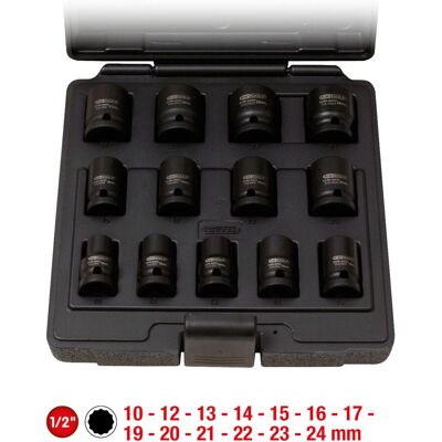 KS Tools 515.0900 Juego de Dados - 13 piezas, Acero Cromo, 10-24mm KS Tools 515.0900 Juego de Dados - 13 piezas, Acero Cromo, 10-24mm
