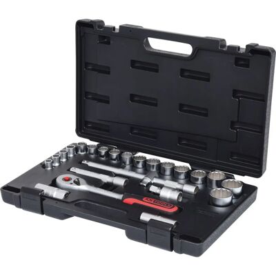 KS Tools 911.1595 Steckschlüsselsatz - 24 Teile, 12-Kant, Chrom Vanadium KS Tools 911.1595 Steckschlüsselsatz - 24 Teile, 12-Kant, Chrom Vanadium