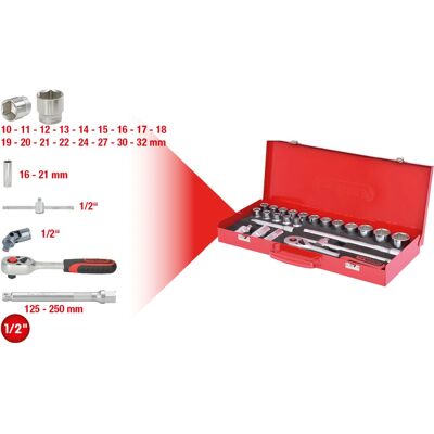 KS Tools 917.4024 Steckschlüssel-Set - 24-tlg. Chrom-Vanadium-Stahl KS Tools 917.4024 Steckschlüssel-Set - 24-tlg. Chrom-Vanadium-Stahl