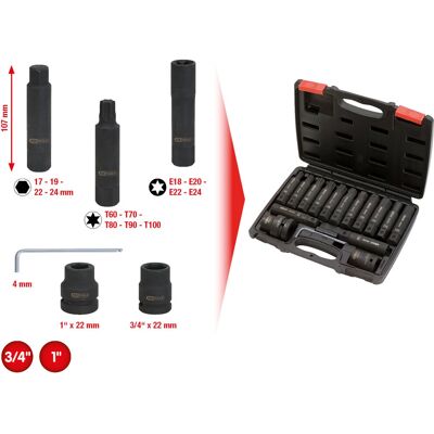 KS Tools 450.0420 Set di Chiavi a Impatto - 16 pezzi KS Tools 450.0420 Set di Chiavi a Impatto - 16 pezzi