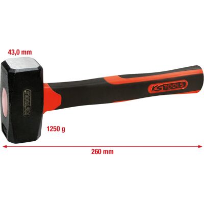 KS Tools 142.5126 Hammer - Induction Steel Fiberglass Handle - 26cm KS Tools 142.5126 Hammer - Induction Steel Fiberglass Handle - 26cm