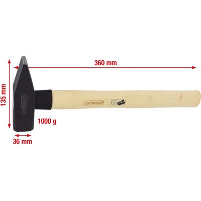 KS Tools 142.1400 Martello - Martello a testa piatta, manico in hickory - Automotive, Garanzia a vita KS Tools 142.1400 Martello - Martello a testa piatta, manico in hickory - Automotive, Garanzia a vita