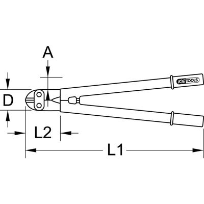 KS Tools Coupe-boulons - Bras forgé - 65mm - Coupe-boulons KS Tools Coupe-boulons - Bras forgé - 65mm - Coupe-boulons