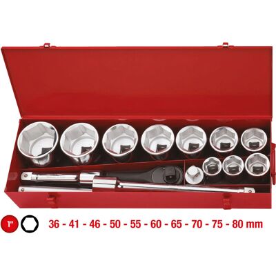 KS Tools 911.0815 Set di bussole - Attrezzi in cromo vanadio professionale KS Tools 911.0815 Set di bussole - Attrezzi in cromo vanadio professionale