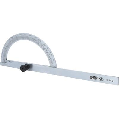 KS Tools Vinkelmätare med Öppet Halvcirkelformad Båge, 200mm KS Tools Vinkelmätare med Öppet Halvcirkelformad Båge, 200mm