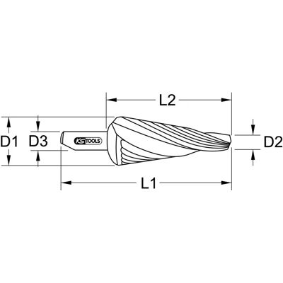 KS Tools 336.0026 borr - höger, HSS, 5-31mm, 103mm KS Tools 336.0026 borr - höger, HSS, 5-31mm, 103mm