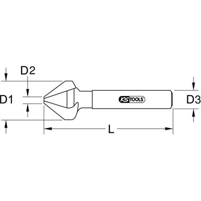 KS Tools 336.0070 Boor - HSS van hoge prestaties - 90° afschuining - Staal KS Tools 336.0070 Boor - HSS van hoge prestaties - 90° afschuining - Staal