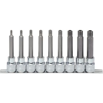 Zestaw nasadek KS Tools CHROMEplus - Długi, 9 szt. - Do śrub RIBE Zestaw nasadek KS Tools CHROMEplus - Długi, 9 szt. - Do śrub RIBE