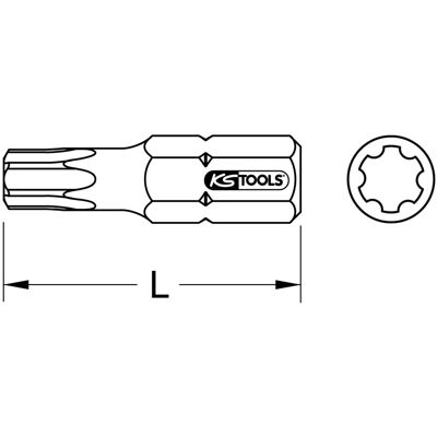 KS Tools 911.3263 Níquel Torx Plus 10mm - Broca Torx KS Tools 911.3263 Níquel Torx Plus 10mm - Broca Torx