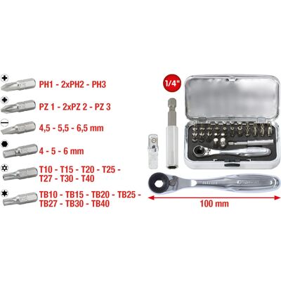 KS Tools 918.4600 Skrallebitssett - 31 deler KS Tools 918.4600 Skrallebitssett - 31 deler
