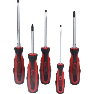 KS Tools 159.0005 Manuell Skrutrekkersett - Ergonomisk, Krom-vanadium, 5 stk KS Tools 159.0005 Manuell Skrutrekkersett - Ergonomisk, Krom-vanadium, 5 stk