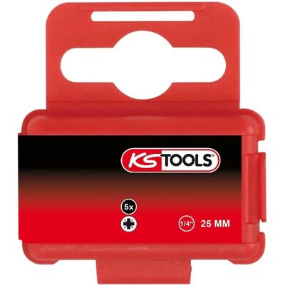 KS Tools 918.3206 Ensemble de 5 embouts Torsionpower - Bleu PZ1 25mm 1/4" KS Tools 918.3206 Ensemble de 5 embouts Torsionpower - Bleu PZ1 25mm 1/4"