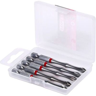 KS Tools 918.3156 Skruvmejselbits - PH2, 75mm, Röd, 5 st KS Tools 918.3156 Skruvmejselbits - PH2, 75mm, Röd, 5 st