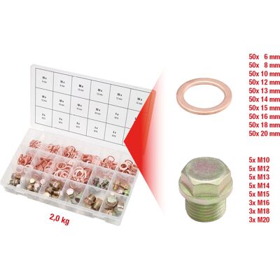 KS Tools 970.0200 Set di viti e guarnizioni - M10-M20 - 534 pezzi KS Tools 970.0200 Set di viti e guarnizioni - M10-M20 - 534 pezzi