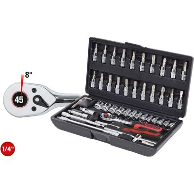 KS Tools 918.0648 Chrom-Vanadium Steckschlüsselsatz - 48-tlg. KS Tools 918.0648 Chrom-Vanadium Steckschlüsselsatz - 48-tlg.