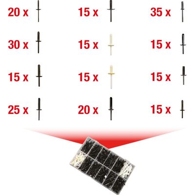 KS Tools 420.0905 Część zamienna do auta - Uniwersalny zestaw klipsów 235 szt. KS Tools 420.0905 Część zamienna do auta - Uniwersalny zestaw klipsów 235 szt.