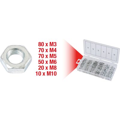 KS Tools Zestaw Nakrętek 970.0440 - M3-M10 - Stal KS Tools Zestaw Nakrętek 970.0440 - M3-M10 - Stal