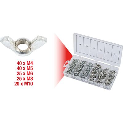 KS Tools 970.0470 Vingemøtrik Sæt - 150 stk KS Tools 970.0470 Vingemøtrik Sæt - 150 stk