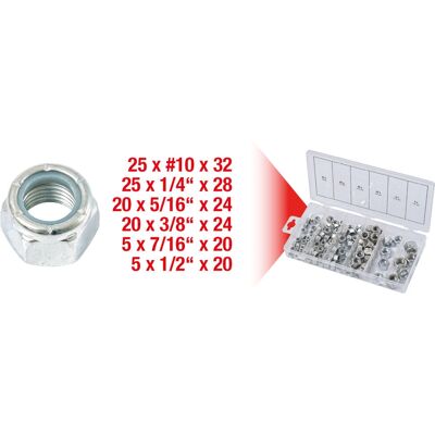 KS Tools 970.0490 Selbstsichernde UNF Muttern - 100 Stück KS Tools 970.0490 Selbstsichernde UNF Muttern - 100 Stück