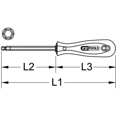 KS Tools BERYLLIUMplus Screwdriver - 10mm, 260mm - Flat Hexagon, Non-conductive KS Tools BERYLLIUMplus Screwdriver - 10mm, 260mm - Flat Hexagon, Non-conductive
