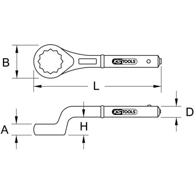 KS Tools 3 Zoll Gekröpfter Ringschlüssel - Schraubenschlüssel KS Tools 3 Zoll Gekröpfter Ringschlüssel - Schraubenschlüssel