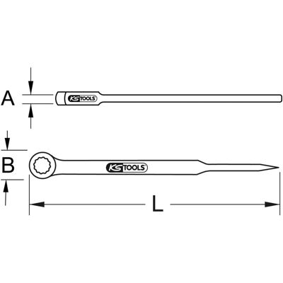 KS Tools, Schraubenschlüssel, BRONZEplus Montageringschlüssel, gekröpft, 5.7/16" - Schraubenschlüssel KS Tools, Schraubenschlüssel, BRONZEplus Montageringschlüssel, gekröpft, 5.7/16" - Schraubenschlüssel