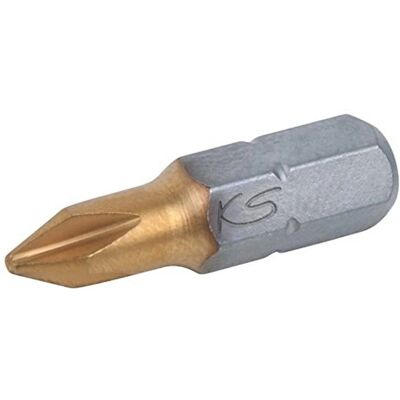 KS Tools 1/4" TiN Bitset - 25mm PH2, 5 Pack KS Tools 1/4" TiN Bitset - 25mm PH2, 5 Pack