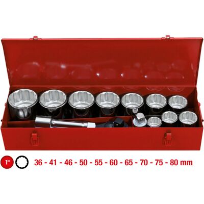KS Tools 911.0814 Steckschlüssel-Set - 15 Teile, 1 Zoll, Chrom-Vanadium KS Tools 911.0814 Steckschlüssel-Set - 15 Teile, 1 Zoll, Chrom-Vanadium