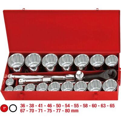 KS Tools 911.0824 Steckschlüssel-Set - 22-teilig, Chrom-Vanadium Stahl KS Tools 911.0824 Steckschlüssel-Set - 22-teilig, Chrom-Vanadium Stahl