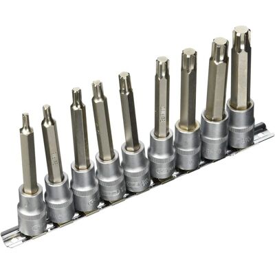 KS TOOLS 911.1335 Chrome-Vanadium RIBE Socket Set - 9 pcs KS TOOLS 911.1335 Chrome-Vanadium RIBE Socket Set - 9 pcs