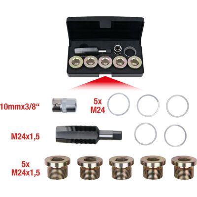 KS Tools M24x1,5 Olajleeresztő dugó javítókészlet - Autóalkatrész KS Tools M24x1,5 Olajleeresztő dugó javítókészlet - Autóalkatrész