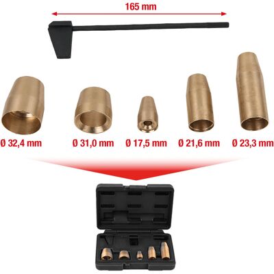 KS Tools 400.9080 Luftkompressor Zubehör - 6-teiliges Montageset KS Tools 400.9080 Luftkompressor Zubehör - 6-teiliges Montageset