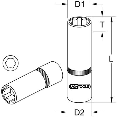 KSTOOLS - 922.1531 - 1/2 drive - 6pc - Socket Wrench KSTOOLS - 922.1531 - 1/2 drive - 6pc - Socket Wrench