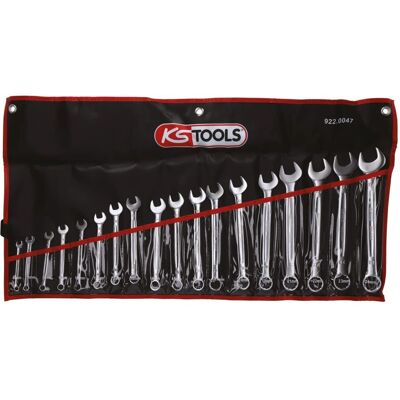 KS Tools - Set aus 18 Maulschlüsseln - Satin Chrome Vanadium - Werkzeugset KS Tools - Set aus 18 Maulschlüsseln - Satin Chrome Vanadium - Werkzeugset