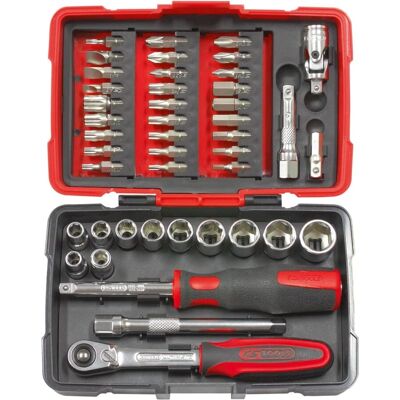 Zestaw 44 elementów nasadek i akcesoriów Ks Tools - Model 922.0644 Zestaw 44 elementów nasadek i akcesoriów Ks Tools - Model 922.0644