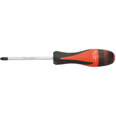 KS TOOLS PZ2 - Greep van drie materialen - Harde staalblad - Chroom-vanadium - Schroevendraaier KS TOOLS PZ2 - Greep van drie materialen - Harde staalblad - Chroom-vanadium - Schroevendraaier