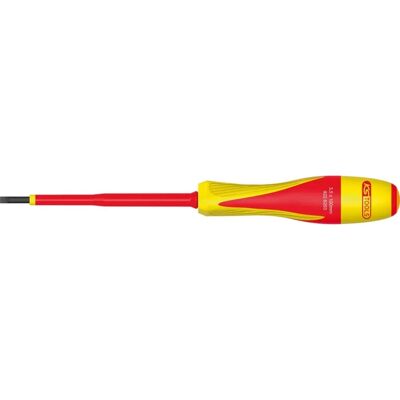 K S Tools Geïsoleerde flat-schuifschroevendraaier 1000V - 2.5x75mm K S Tools Geïsoleerde flat-schuifschroevendraaier 1000V - 2.5x75mm