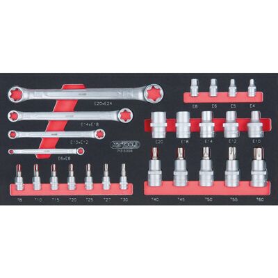 Set KS Tools ULTIMATE da 25 pezzi con bussole e TORX Set KS Tools ULTIMATE da 25 pezzi con bussole e TORX