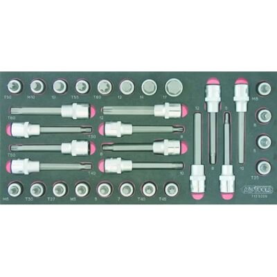 KS TOOLS 713.5009 - Set di bussole - Profili degli strumenti tagliati al laser KS TOOLS 713.5009 - Set di bussole - Profili degli strumenti tagliati al laser