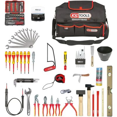 KS TOOLS Juego de herramientas para electricista - 138 piezas - Kit completo KS TOOLS Juego de herramientas para electricista - 138 piezas - Kit completo
