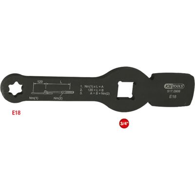 KS Tools Impact Torx Schlüssel E18 - Impact Profil - 215mm - 540g - Impact Torx E18 Werkzeug KS Tools Impact Torx Schlüssel E18 - Impact Profil - 215mm - 540g - Impact Torx E18 Werkzeug